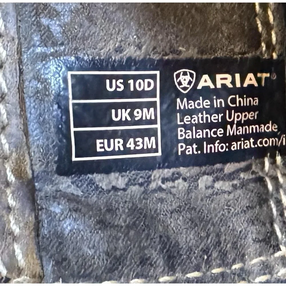 Ariat Boots Mens Size 10D Brown Leather Chelsea Waterproof Work Ankle 10034032